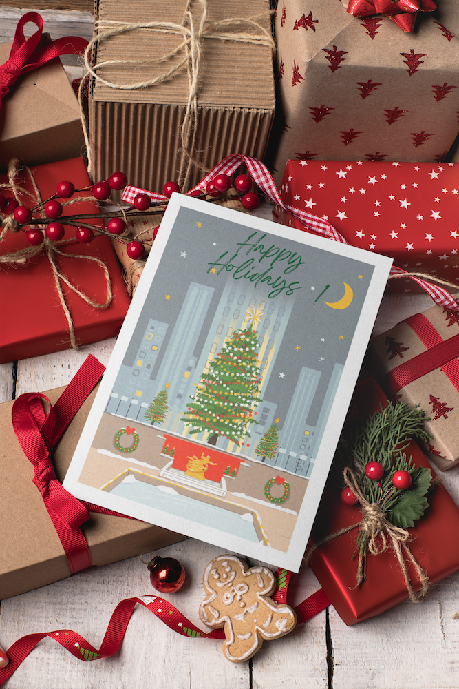 Pack de 5 cartes "Happy Holidays from New York" + enveloppes kraft - Shop We Love